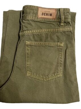 Sezane Le Crop Jeans - Green Color